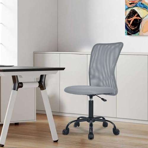 Image of Mesh Office Chair Ergonomic Desk Chair Computer Adjustable Swivel Rolling Chair Lumbar Support for Women&Men, Grey