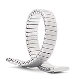 24 mm de Piel auténtica Alligator Grano Acolchado Negro Reloj Banda Correa – por Milano Watchbands