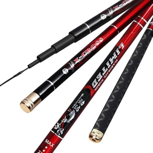 12 15 18 21 25 28 30Ft Telescopic Tenkara Fishing Rod Ultralight Travel Fishing Rod Portable Collapsible Bass Crappie Rod,1 Piece Carbon Stream Trout Pole Free Tip Set(Top 1-2 Segment)