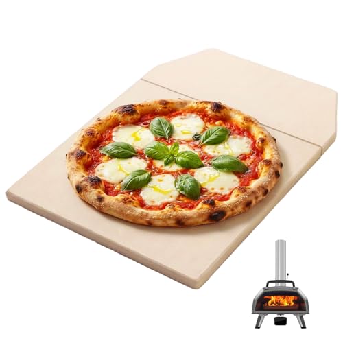 BMMXBI Pizza Stone Replacement for Ooni Karu 16 Multi-Fuel Pizza Oven, Heavy Duty Cordierite Grill Plate Accessories Pizza Baking Stone for Oven/Grill, Thermal Shock Resistant Pizza Stone for Oven