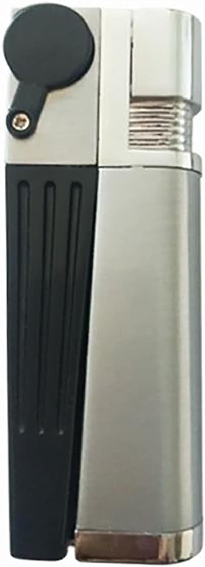 Metal 2 in 1 Lighter, Modern Folding Portable Windproof Lighter for Men's Smoking, Camping, BBQ
