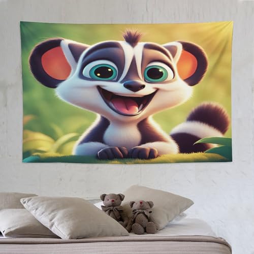 Tenture raton laveur mignon pour réchauffer l'atmosphère de la maison