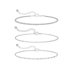 3Pcs Silver Bracelet A