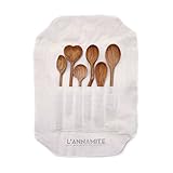 Wood Spoons Set 6 Pieces - Eco-Friendly Tableware Natural - Wooden Coffee Tea - Organic Bamboo - Great Gift For Chefs & Foodies - By L'ANNAMITE