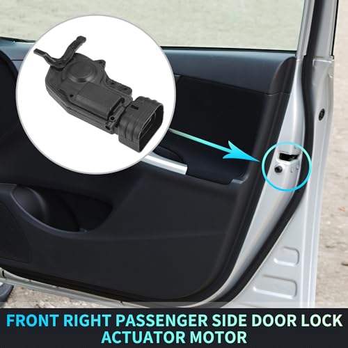 Image of X AUTOHAUX Replacement Front Right Passenger Side Power Door Lock Actuator Motor for Toyota Tundra 2000-2006 Door Latch Actuator Assembly Replace No.691100C010 Black