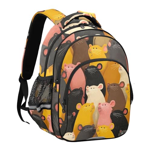 Cute Cartoon Rats Backpack for Kids Elementary School Bag Boys Girls Bookbag Travel Backpack Daypack2
