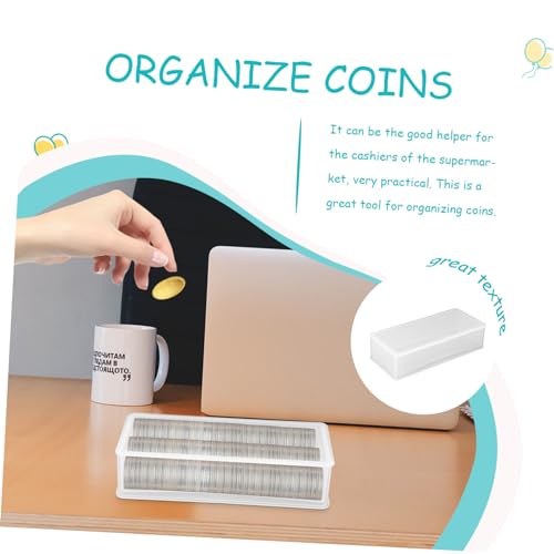 Caja para monedas 2 piezas con compartimentos miniatura 6