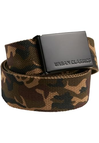 Urban Classics - CANVAS Belt wood camo/black - One Size