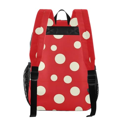 Red Polka Dots Clear Backpack for School Heavy Duty PVC Transparent Bookbag See Through Backpacks for Girls Boys School Stadium Events College3