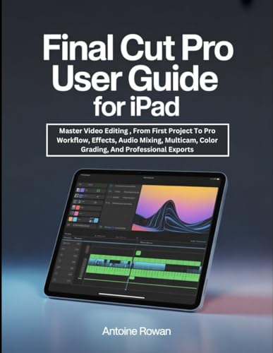 Final Cut Pro User Guide For iPad: Master Video Editing , From First Project To Pro Workflow, Effects, Audio Mixing, Multicam, Color Grading, And Professional Exports