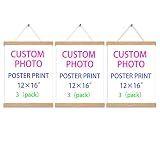 YK artwood Custom Canvas Prints With Your Photos 12X16 Inch 3 Pack, Personalized Pictures to Canvas