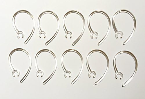 Habelyi 10pcs Clear Replacement Bluetooth Headset Earhooks for Plantronics Marque M155 M165 M1100 M100 M55 M28 M25 (6mm)