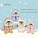 GPPYMX Christmas Plush Penguin Stuffed Animal 9.8’’ Cute Stuffed Penguin Plush Toy with Fuzzy Fleece Jacket and Hat Little Plush Dolls for Boys Girls Birthday (2 Pack,Blue+Pink)