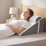 Keilkissen für Bett und Sofa, Schaum Reflux Kissen, Orthopädisches Schlafapnoe Kissen, Dreieckiges Kissen, für Schnarchen, Rückenschmerzen Linderung, Beinhochlagerung, Erholung nach Operationen, Lesen