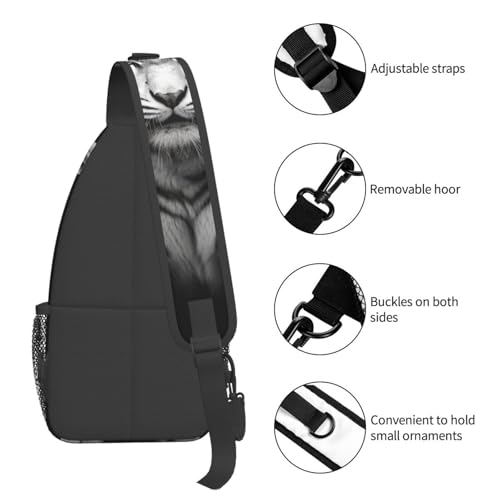 Bolso Bandolera Cruzado Negro y Blanco Unisex miniatura 5