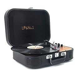 Tourne-Disque, Platine Vinyle Vintage 3 Vitesses 33/45/78 TR/Min avec Bluetooth, 2 Haut-parleurs stéréo intégrés, MP3 – Platine Vinyle Lps avec Haut-Parleur stéréo - Les Beatles, Paul McCartney, John Lennon, RIngo Starr, George Harrison
