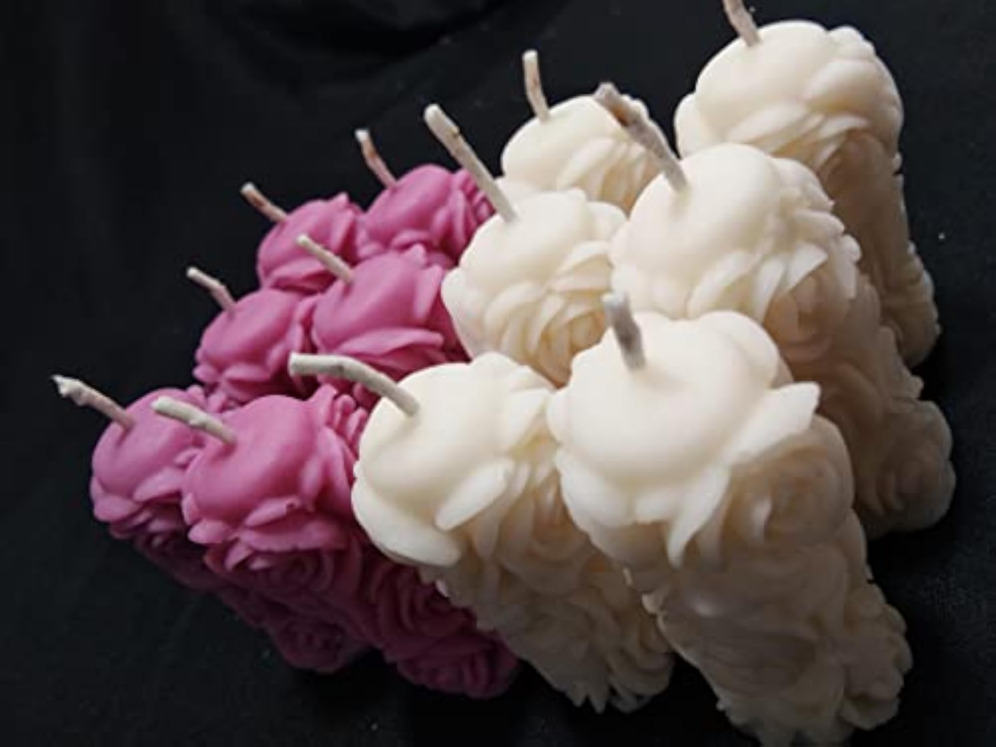 VGroot Rose Mini Round Pillar Scented Candle 12 Pack Combo for Home Decor