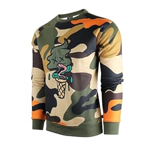 SCREENSHOTBRAND Mens Urban Hip Hop Premium Fleece – Pullover Active Urbanwear Street Fashion Crew Neck Sweatshirt