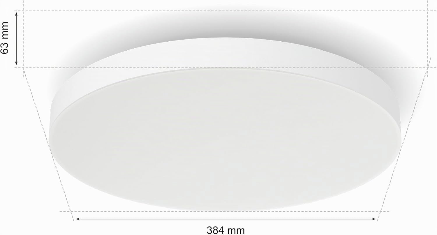 Philips Hue Datura, Pannello LED smart, Piccolo, Rotondo, 38.4 x 38.4 cm | Luce bianca e colorata, Compatibile con Bluetooth, Controllo vocale con Alexa & Apple Home, Smart Home