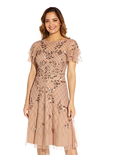 Adrianna Papell Women's Beaded Midi Dress