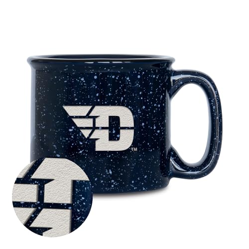 Rico Industries NCAA Dayton Flyers Speckle 12oz Laser Engraved Campfire Mug