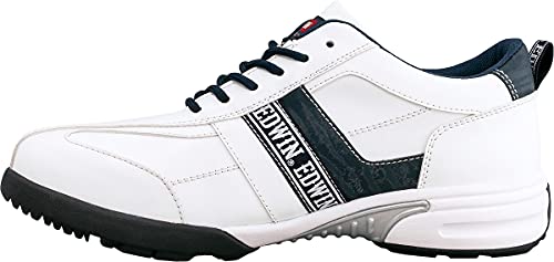 [エドウィン] スパイクレスシューズ メンズ 防水 軽量 靴 耐滑グリップ ミッドソール トレーニング スニーカー edm462 WHITE/NAVY 26.5cm 3枚目