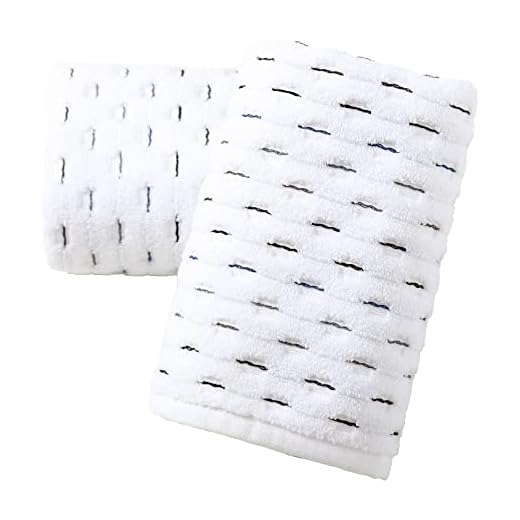YiLUOMO White Hand Towels Black to Blue Striped Design Super Soft 100% Terry Cotton Highly Absorbent Decorative Hand Towel for Bathroom (13 x 29 Inch, 2 Pieces)