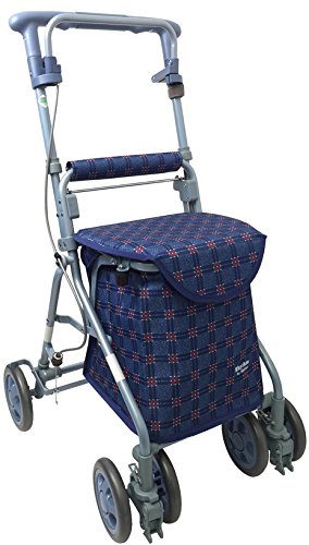 島製作所 シルバーカー リズムRWC ブルー 大型バッグ