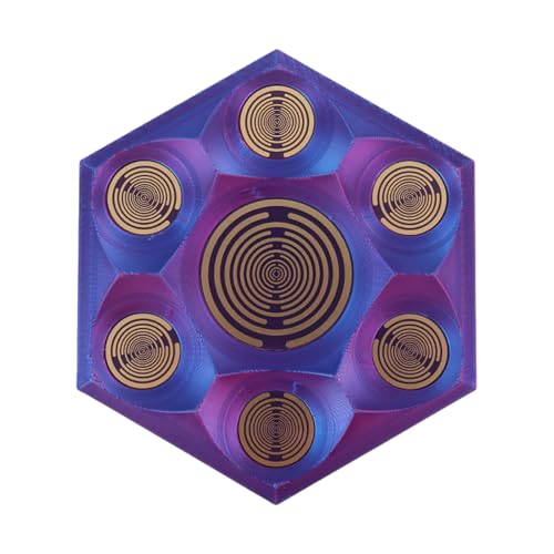 Oscilador geométrico espiritual con acabados de oro y marco natural exclusivo