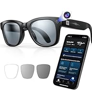 📸 Cámara 33MP 4K con estabilización de imagen: Gafas inteligentes con cámara de 33MP con estabilización de imagen que te permite grabar tus aventuras y recuerdos con calidad profesional, incluso en movimiento. 📱 APP 100% en español y gratuita – Contr...