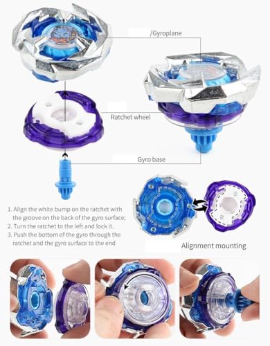 image for MUSTYBELT Bey Battling Top Burst Gyros Toy Set Toy Gift for Children B