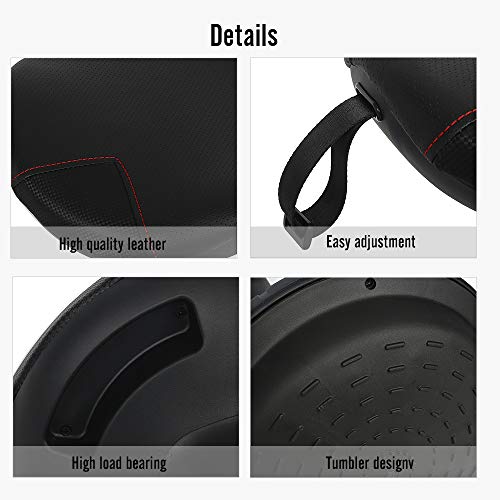 Image of Puluomis Balance Perch Stool Saddle Design Wobble Stool Adjustable Height 26-31 Inch for Active Sitting Office Standing Desk Swivel Stool, Black