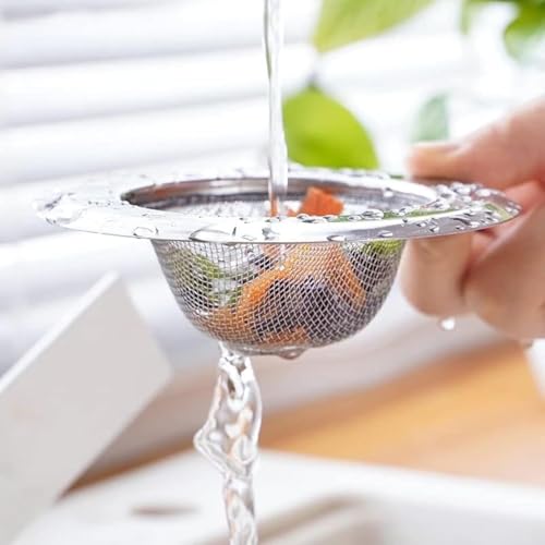 Image of Sink Corner Strainer - Triangle Drainer Basket & Shelf Organizer for Kitchen | Multi-Use Fruit, Vegetable, Soap, Sponge Holder | Rust-Resistant Sink Shelf Corner Rack (Sink Jali)