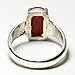 55 ct rojo coral Anillo de 4 quilates piedra plata de ley Prong hecho a mano anillo tamaño 4 Imagen de 55 ct rojo coral Anillo de 4 quilates piedra plata de ley Prong hecho a mano anillo tamaño 4