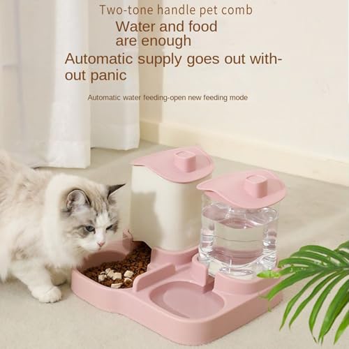 Futter- und Wasserspender für Katzen | auslaufsichere Aufbewahrung | Futternapf und Trinknapf für Katzen | für Kätzchen, Welpen, Hunde, Kaninchen und Haustiere in Futter und Premi