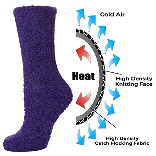 Image of FNOVCO Womens Fuzzy Socks Super Soft Fluffy Winter Warm Cozy Home Sleeping Socks
