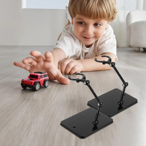 POPETPOP 4個 可動式人偶模型支架 可能で安定したフィギュアディスプレイ台座 軽量ポータブルで多様な高さに対応 コレクションや店舗展示に