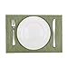 SHACOS Placemats Set of 6 Woven Vinyl Place Mats for Dining Table Wipe Clean Non Slip Christmas Table Mats (6, Olive Green)