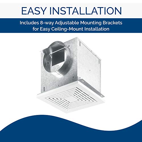 Broan-Nutone L300 High Capacity Ventilator Fan, Commercial Exhaust Fan, 2.9 Sones, 120V, 308 Cfm, White #TOP6