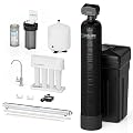 Aquasure Whole House 48,000 Grain Water Softener with 12 GPM UV Water Sterilizer System - Triple Purpose Pre-Filter - 75 GPD RO System Bundle