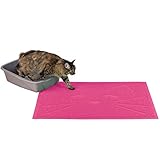 Furhaven Tiger Tough Tidy Paws Food & Litter Mat - Princess Pink, One Size