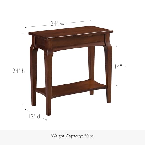 Image of Leick Home Stratus End Table, 24 inch, Heartwood Cherry