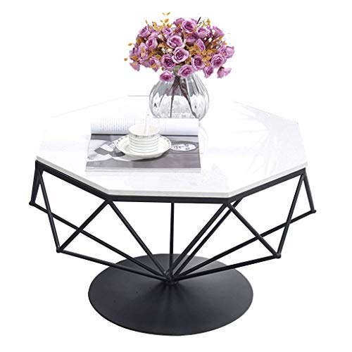 Table basse marbre ronde pour petit canapé de salon