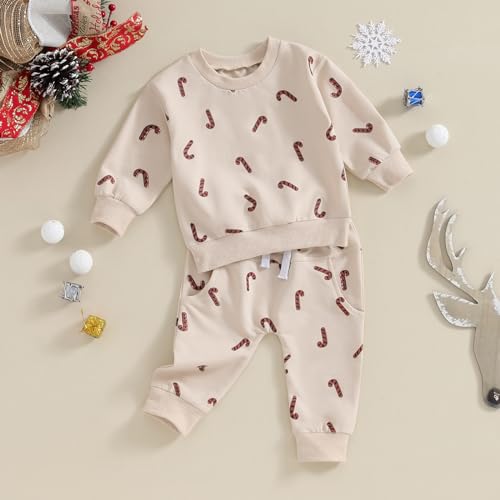 TheFound Christmas Baby Boy Girl Outfit Xmas Fall Winter Pullover Sweatshirt Warm Pant Newborn Toddler Baby Christmas Clothes2