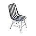 CHILLVERT Chaise en rotin naturel pour salle à manger Parme 46 x 60 x 92 cm Noir