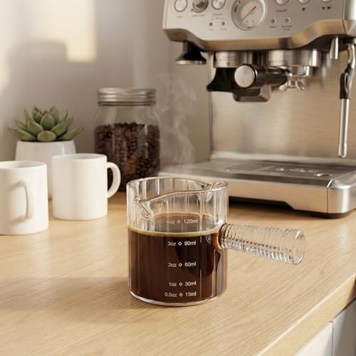 Jigger de vidrio para barman con mango de acero inoxidable multiunidad 4