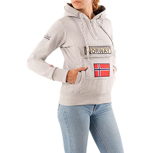 Geographical Norway Sudadera GYMCLASS DE Mujer Gris Melange Talla L