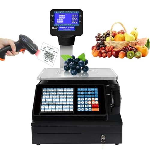 Báscula Digital con Impresora y Pantalla Doble 30kg miniatura 1