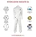 Victorbudo USA 8-oz Kyokushin Karate Uniform Kids gi & Adult Martial Arts uniform Unisex Karate Gi White Color Size 5