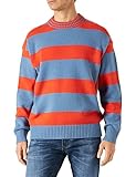 80% Schurwolle 20% Polyamid BOSS Men\'s Apster Knitwear, Pastel Blau/orange, XXL